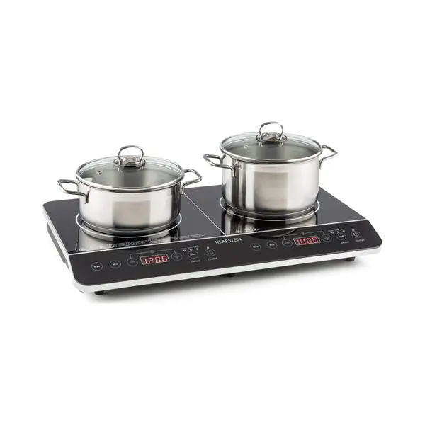 Klarstein - Induction Hob, 3400w Electric Hob Induction Cooker, 2 Ring Electric Pan Hob, Free Standing Table Top Cookers W/ 2 Hobs, Modern Induction thumbnail