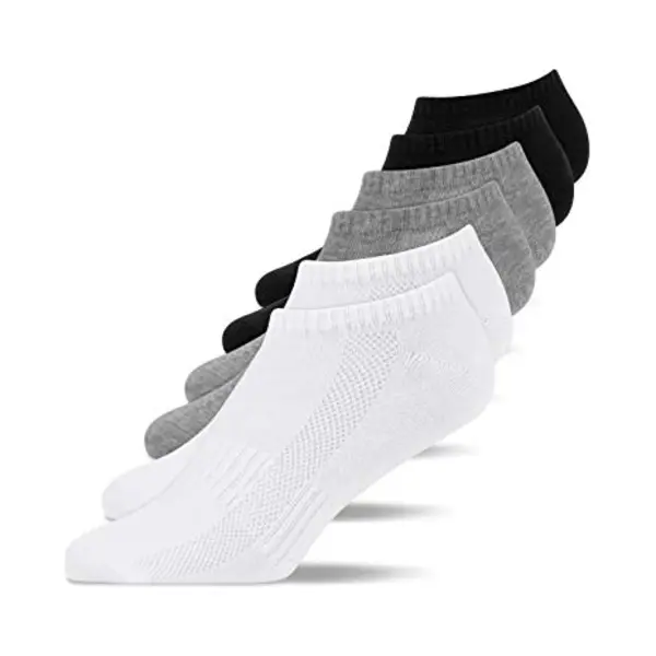 Snocks Enkelsokken Wit - Sneakersokken Dames - Sneakersokken Heren - Footies Dames - Biologisch Katoen - Duurzaam Cadeau - 6 Stuks thumbnail