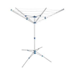 Tectake Portable Aluminum Clothes Drying Rack In Grey