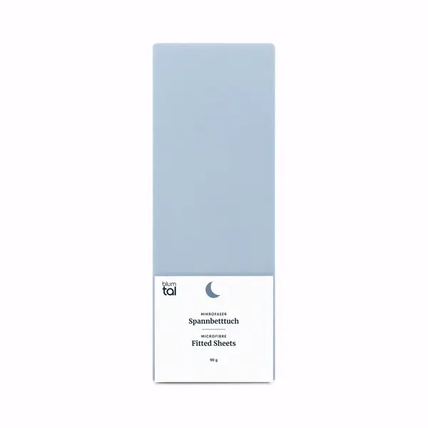 Blumtal Spannbettlaken 140x200 - Bettlaken Aus Microfaser, Oeko-Tex Zertifiziert, Hellblau thumbnail