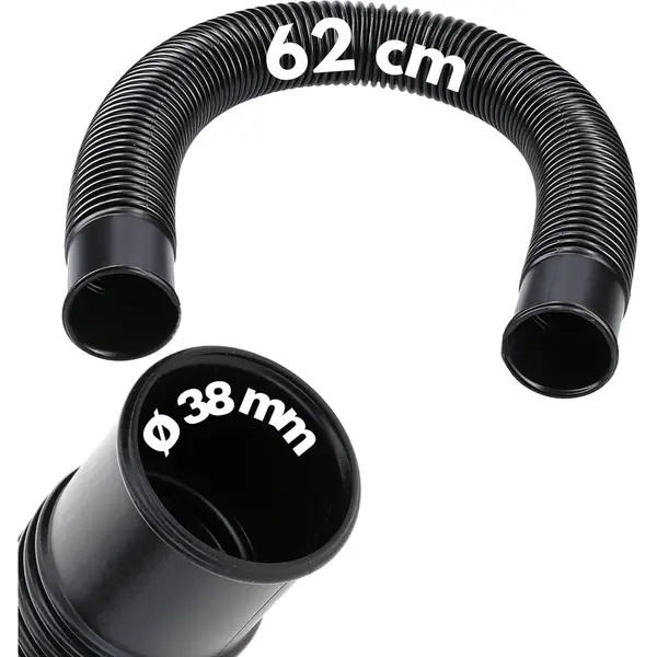 Kalitec Drukslang 38mm Zwart 62cm Lang I Zuigdrukslang I Aansluitslang 1/2 Inch I Zwembadpompslang I Kort I Flexibele Zwembadpijp thumbnail