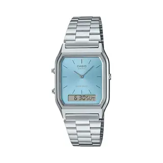 Casio Collection Vintage Aq-230A-2A1MQYES Horloge - Staal - Zilverkleurig - Ø 31.5 Mm