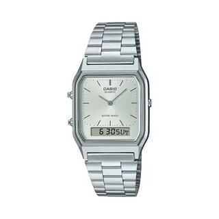 Casio Vintage Aq-230A-7AMQY Wrist watch Unisex Quartz Stainless steel, Black Stainless steel