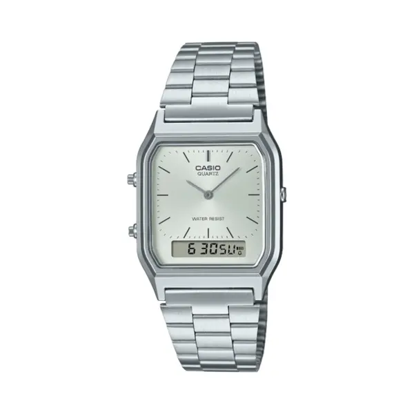 Casio Vintage Aq-230A-7AMQY Wrist watch Unisex Quartz Stainless steel, Black Stainless steel thumbnail