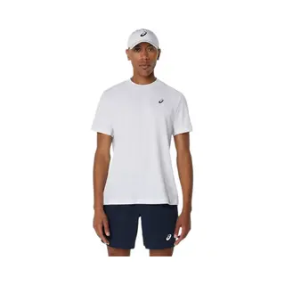 Asicsvoor Mannen. 2041A339 T-shirt Korte Mouw Hof Wit (Xl), Sportief, Synthetisch, Tennis/padels, Meerdere Sporten, Korte Mouwen, Duurzaam
