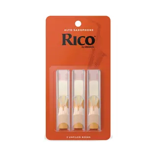 Rico By D'Addario Saxophon Blätter | Hochpräzise Gefertigt | Alt Saxophon Blätter 2, 5 Stärke | 3er-Packung | Warmer Voller Ton | Angenehmes
