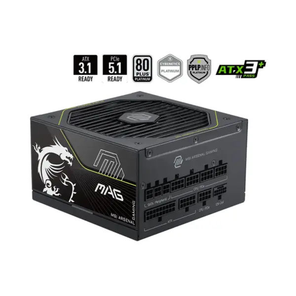 Msi Mag A1200PLS PCIE5 power supply unit thumbnail