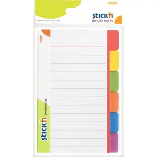 Stick'n Tabbladen - Sticky Notes - Gelinieerd - 6 Gekleurde Tabs - 60 Bladwijzer Tabs