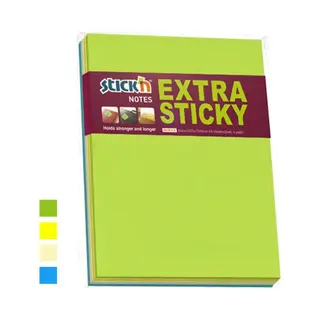 Stick'n Big Note - Extra Sticky Notes - 203 X 152mm - 4 Memoblokken á 45 Zelfklevende Meeting Notes