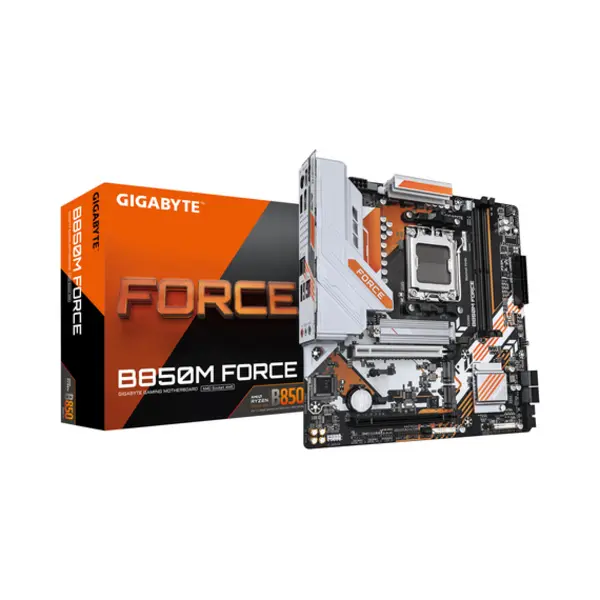 Gigabyte B850M Force Mainboard – Unterstützt Amd Ryzen 9000 Serie Prozessoren, 8+2+2 Phasen Digital-Vrm, bis zu 9600 MHz DDR5 (Oc), 1 x PCIe 5.0 M.2 + 2 x PCIe 4.0 M.2, 2.5 GbE Lan, Usb 3.2 Gen 2 thumbnail