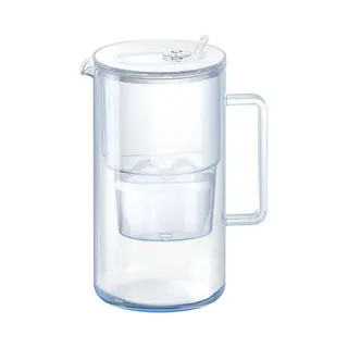 Aquaphor Glass 2.5 Litre Water Filter Jug In White With 1 X Maxfor+ Filter | Size, 2.5L