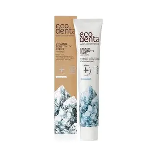 Ecodenta Organic Toothpaste Fluoride Free - Sensitivity Relief Tooth Paste With Salt And Aloe Vera Vegan Friendly 75ml