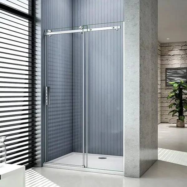 Aica Sanitair Schuifbare Douchedeur Hoote 120x195cm, 6mm Helder Glas, Hoogwaardige Aluminium Profielen thumbnail
