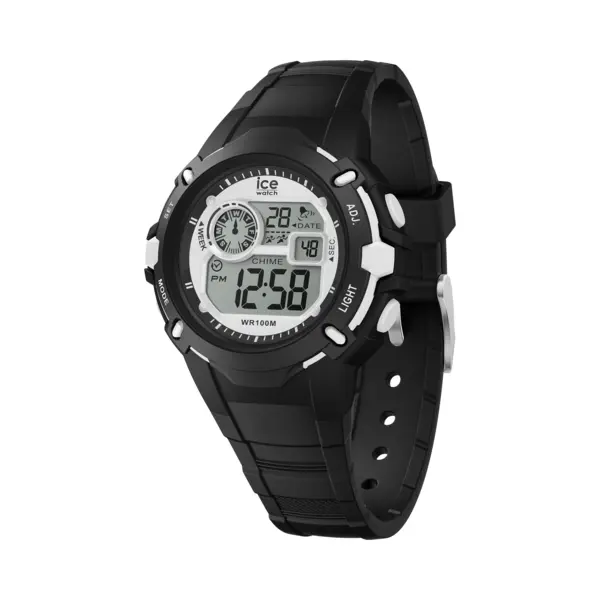 Ice-Watch - Ice Digit Explorer Black White - Boy's (Unisex) Wristwatch With Silicon Strap - 023265 (Small) thumbnail