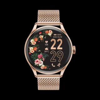 Ice-Watch - Ice Smart 2, 0 - Round Pink-gold Ladies' Connected Watch With Metal Bracelet - 023394 (1.20 Inches)
