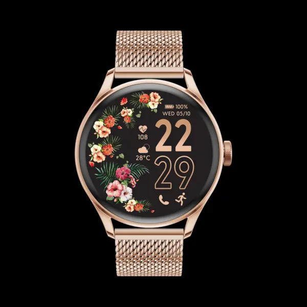 Ice-Watch - Ice Smart 2, 0 - Round Pink-gold Ladies' Connected Watch With Metal Bracelet - 023394 (1.20 Inches) thumbnail