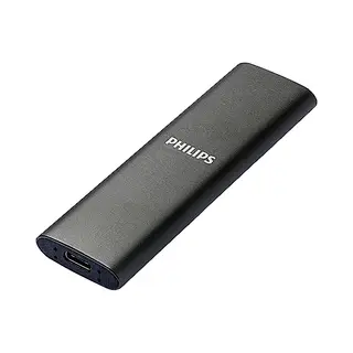 Philips Externe Portable Ssd 1 Tb - Ultra Slim Sata Ultra Speed Usb-C, Lesegeschwindigkeit Bis Zu 540 Mb/s, Aluminium