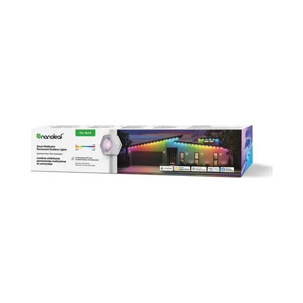 Nanoleaf Smart Rgbicw Outdoor Wall Lights Erweiterungspack (5M, Starterpack Erforderlic), Mehrfarben & Warm-/Kaltweiß, IP67 Wasserdicht thumbnail