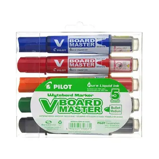 Pilot V-Board Master Marker 5 Stück(e) Rundspitze Schwarz, Blau, Grün, Orange, Rot