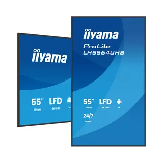 iiyama Ein professionelles und leistungsstarkes 4K Uhd 54.6" (139 cm) Digital Signage-Display mit erweiterten Steuerungs- und Konnektivitätsoptionen