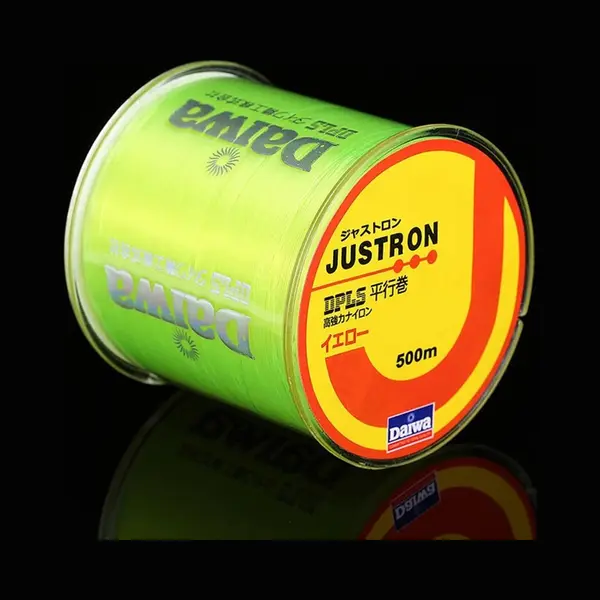 Vislijn Daiwa Justron Nylon 500m Geel 0.40mm Nylon Draad Extra Sterk 15.5kg - Visdraad Voor Zoetwater En Zoutwater thumbnail