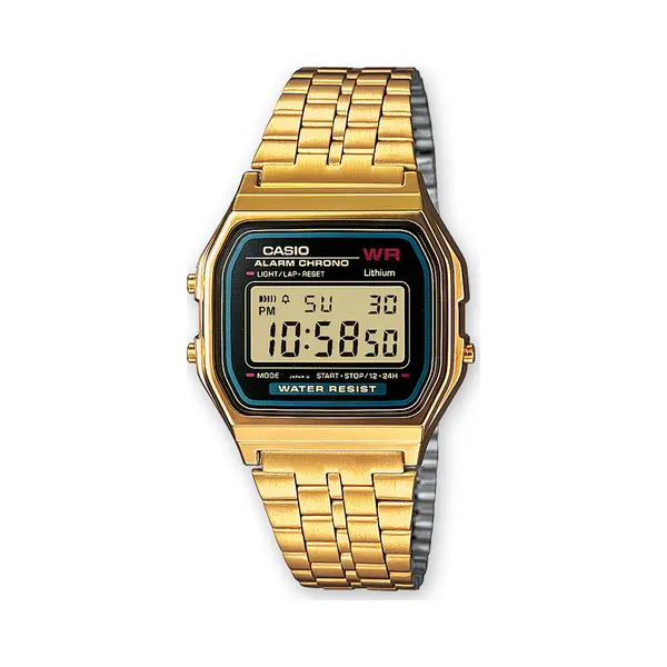 Casio A159WGEA-1EF horloge Goud, Zilver thumbnail