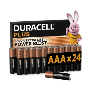 Duracell Plus Aaa Batteries (24 Pack) – Alkaline Batteries 1.5V – Up To 100% Extra Life With Power Boost Actives– Reliability For Everyday