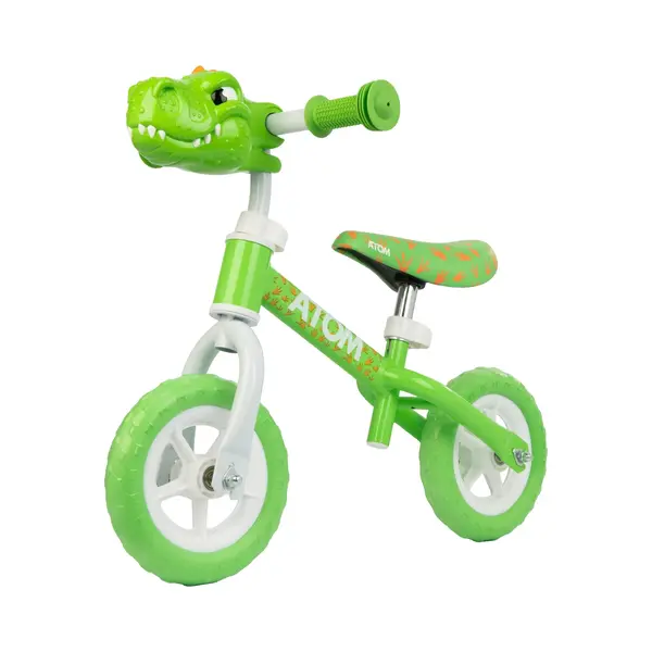 Atom 8" Green Balance Bike - Dinosaur thumbnail