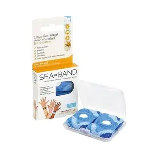 Sea-Band, Armbanden, Sea Band, Acupressuurband Tegen Misselijkheid Voor Kinderen, Blauw, 2 Stuks, (Katoen)
