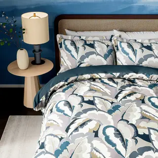 Harlequin Calathea Double Duvet Cover Set, Cornflower