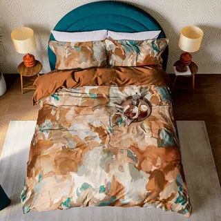 Harlequin Foresta Super Kingsize Duvet Cover Set, Terracotta