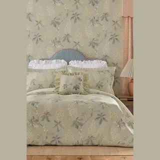 Sanderson 'chestnut Tree' Cotton Duvet Cover Set In Grey