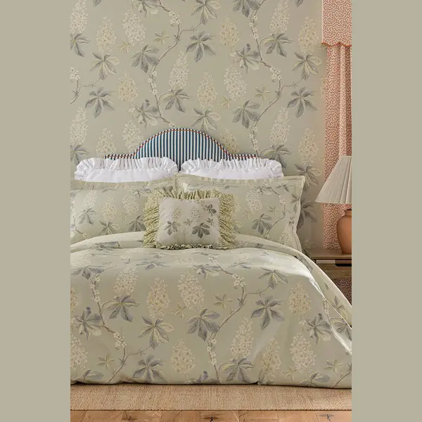 Sanderson 'chestnut Tree' Cotton Duvet Cover Set In Grey thumbnail