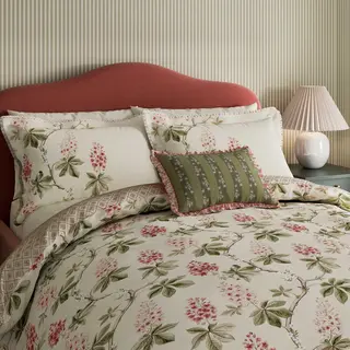 Sanderson Chestnut Tree Kingsize Duvet Cover Set, Coral