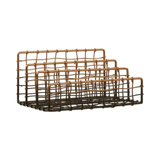 Premier Brands of America Mimo Letter Rack, color Black, size H18 x D9 x W14
