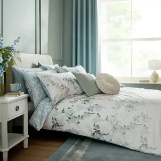 Laura Ashley Mirabelle Pale Seaspray Dekbedovertrek Lits-jumeaux 230 X 220cm
