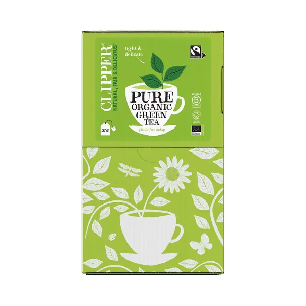 Clipper Natural, Fair & Delicious Clipper Organic Pure Green Tea Bags | 250 Individually Wrapped Teabags | Bulk Buy For Home, Catering & Parties | Eco-Conscious, Fair Trade Tea | thumbnail