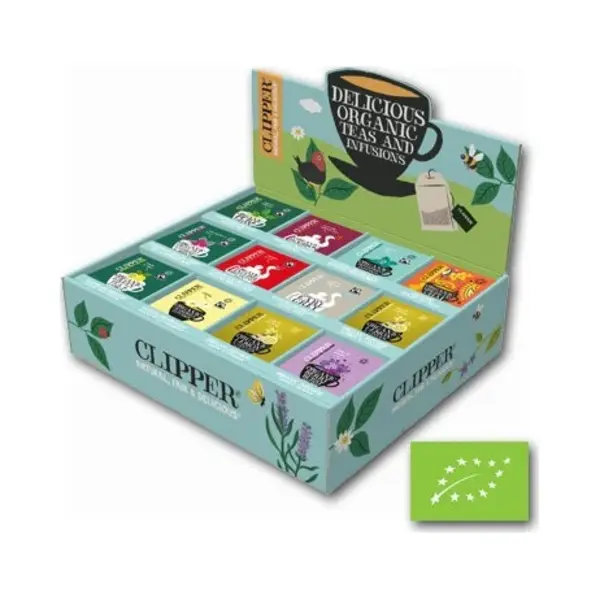 Clipper thee Clipper Biologisch Thee - Probeer Box - Assortiment Box - 12 Verschillende Smaken - 12x15 Theezakjes - 180 Theezakjes thumbnail