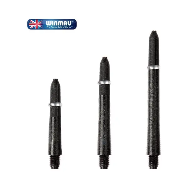 Winmau Carbon Schwarz Mittel Dart Stiele - 1 Satz Pro Packung (insgesamt 3 Wellen) thumbnail