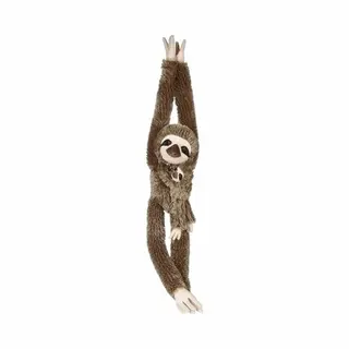 Ravensden Pluche Knuffeldier - Luiaard Met Baby Knuffel - 90 Cm - Klittenband Handjes