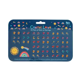 Plakoorbellen Cosmic Love - Stick On Earrings - Oorbellen - Oorbelstickers - Kinderoorbel- Rex London