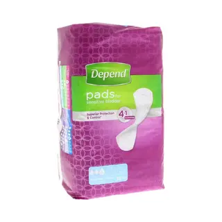 Depend Pads For Urine Loss, Absorbents, Beige - Pack Of 1 Normal Plus Única Beige