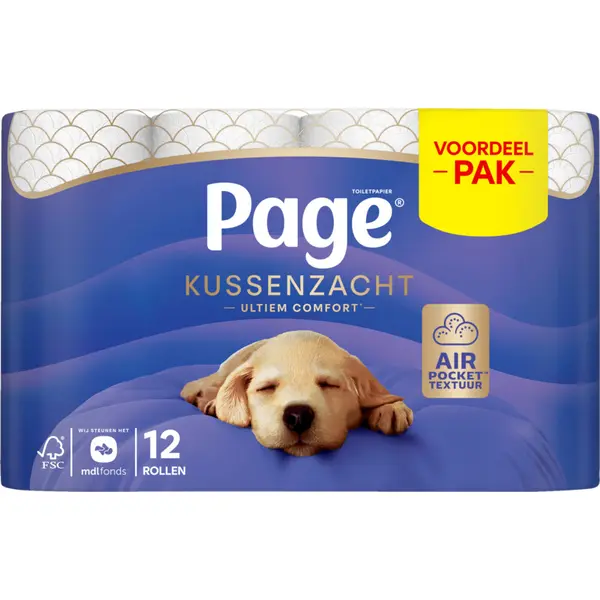 Page Toiletpapier Kussenzacht 3-laags 12 Stuks thumbnail