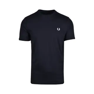 Fred Perry, Herren, Shirts, Ringer T-Shirt Navy, Blau, (L)