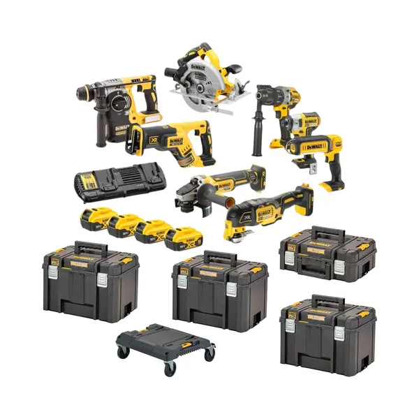Dewalt Battery Combo Pack DCK853P4T-Qw 18V 5Ah Including DCD996, DCF887, DCH273, DCG405, DCS356, DCS367, DCS565, DCL050 thumbnail