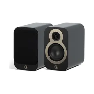 Q Acoustics 3010c Compact Bookshelf Speakers - Pair - 2-Way Reflex Enclosure Type, 4" Bass Driver, 0.9" Tweeter - Stereo/Passive Speakers For Home