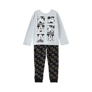 Disney Mickey Mouse Pyjama - Maat 128 - Mickey Mouse Pyama - Grijs Met Zwart