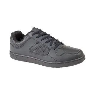 Dek Euston Flat All Black Lase Up Casual Sport Trainers - All Black Pvc, Mens Uk 6 / Eu 40