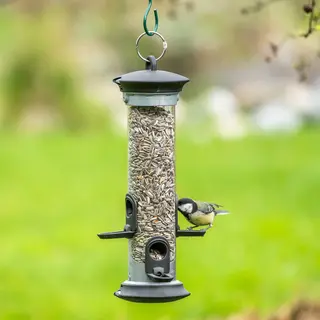C J Wildlife Cj Wildlife Voedersilo Voor Tuinvogels - Apollo - 4 Openingen - Vogelvoedersilo Voor Kleine Vogels - Hangend Vogelvoederhuisje - Vogelvoer Silo -