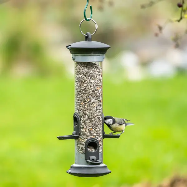 C J Wildlife Cj Wildlife Voedersilo Voor Tuinvogels - Apollo - 4 Openingen - Vogelvoedersilo Voor Kleine Vogels - Hangend Vogelvoederhuisje - Vogelvoer Silo - thumbnail